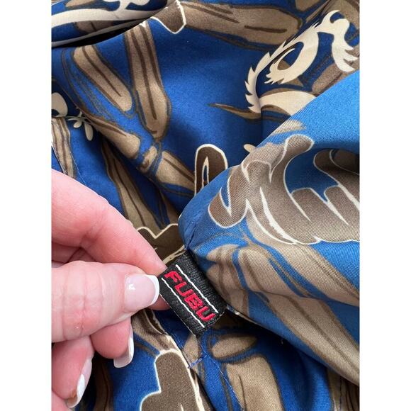 Vintage FUBU Button Up Shirt/90's Streetwear, Dragon Print, Size 2X - Picture 5 of 8